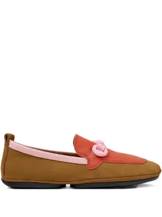 CAMPER TWINS ライトニナシリーズ　ダークブラウン Camper Right Nina Twins フラットシューズ | ブラウン | FARFETCH JP