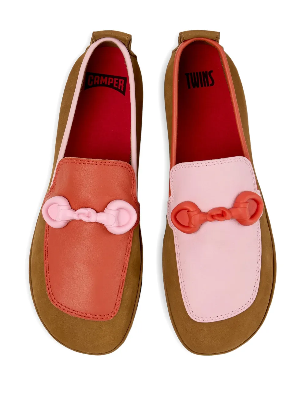 Camper Right Nina Twins Ballet Flats In Brown