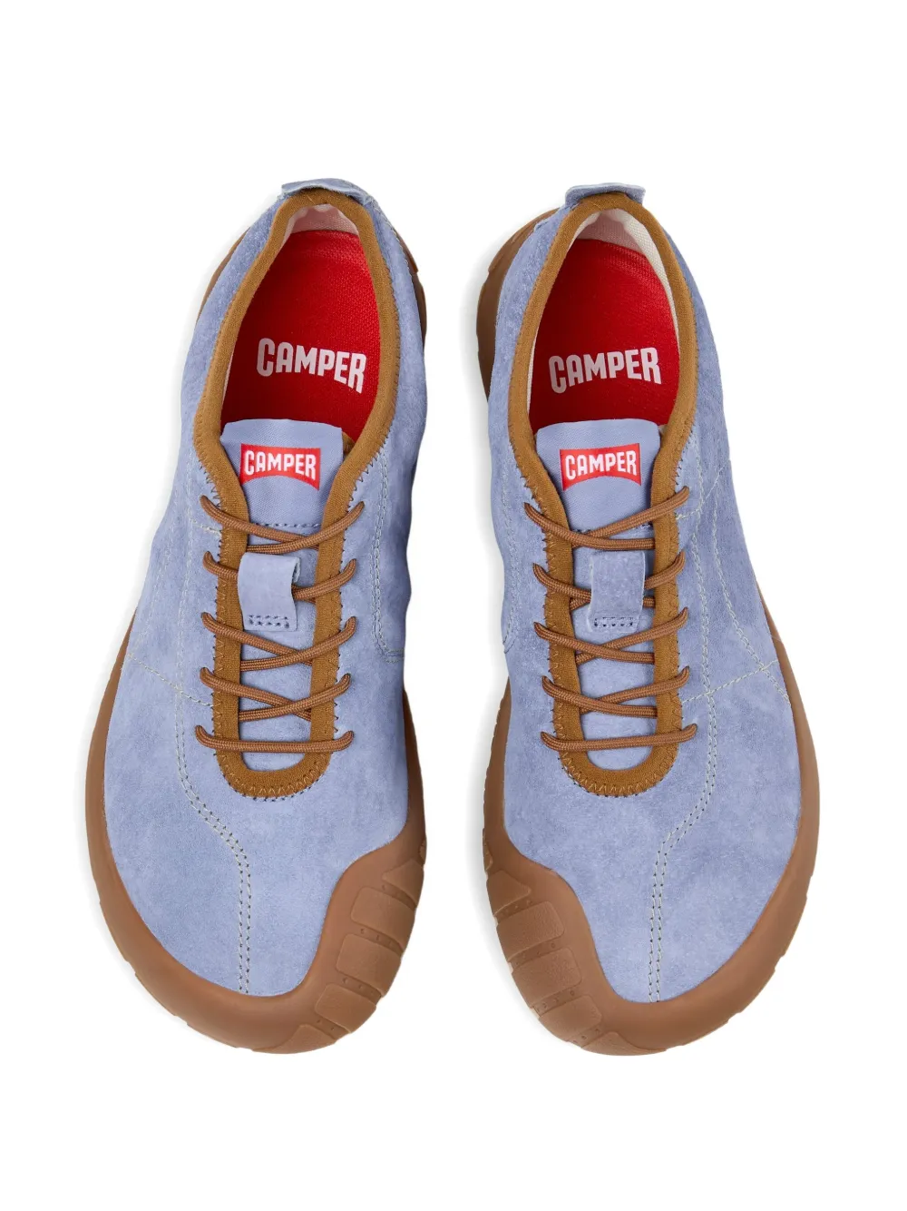 Camper Peu Path lace-up nubuck leather sneakers Blue