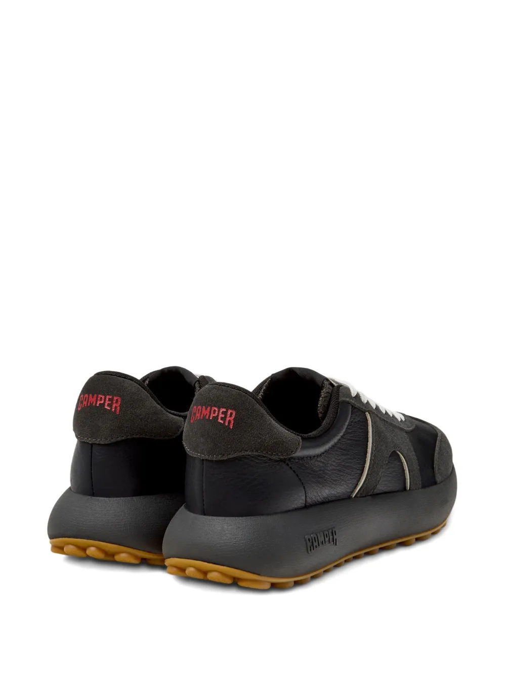 Camper Pelotas Athens leather suede sneakers Black