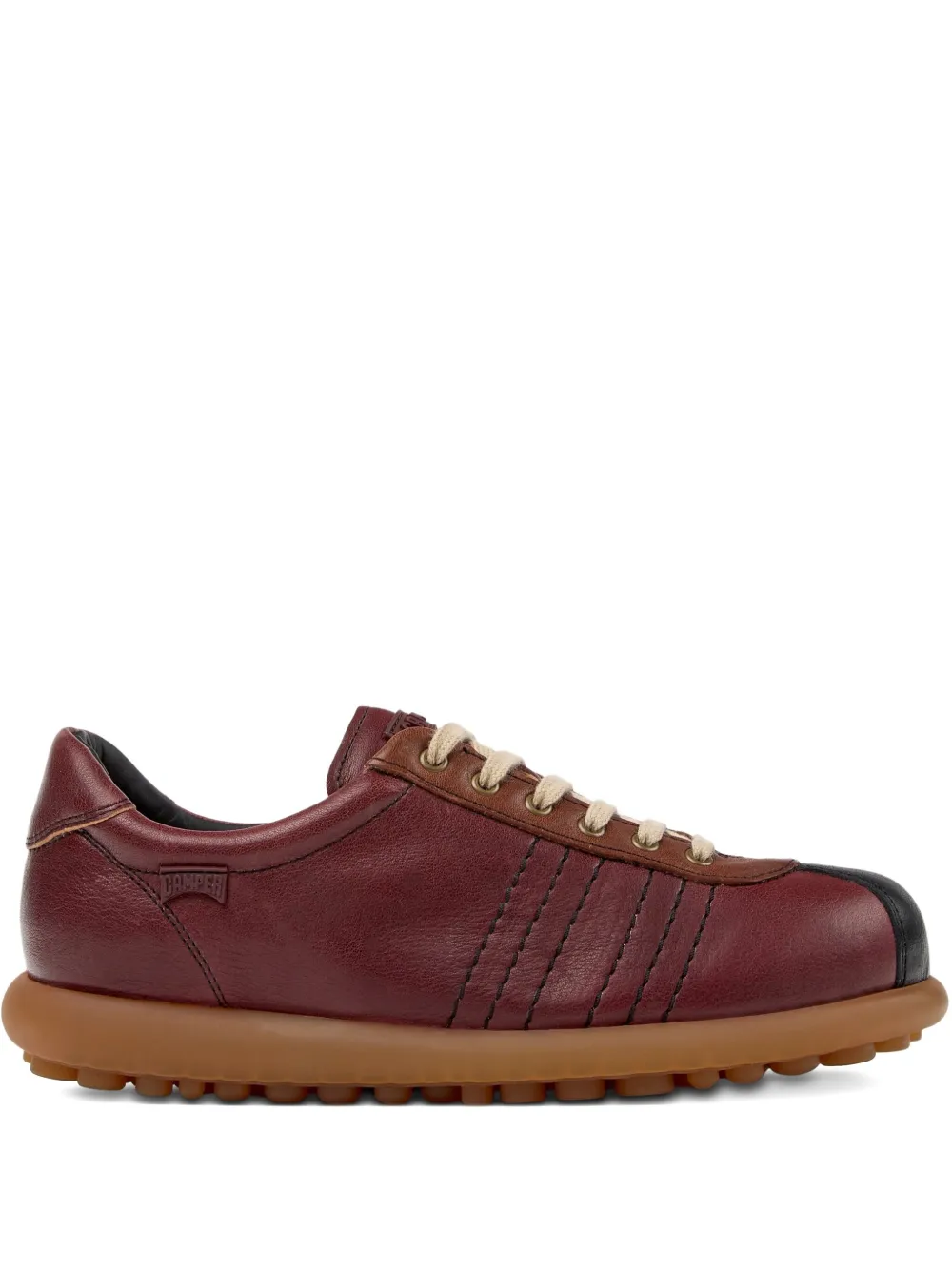 Camper Pelotas leather panelled lace-up sneakers Red