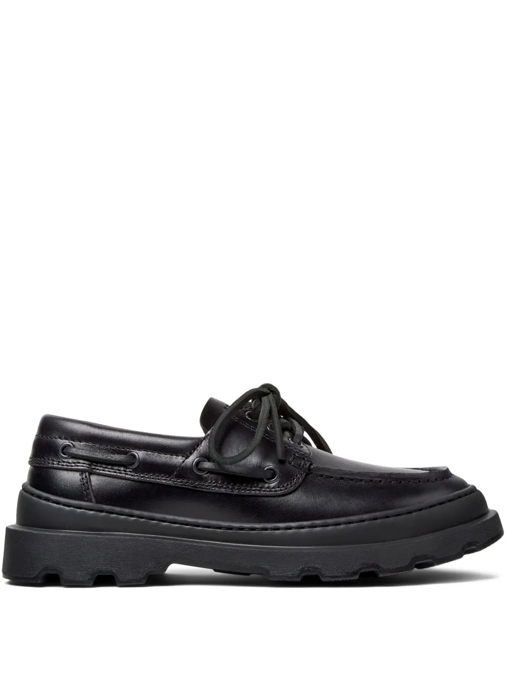 Camper leather lace-up loafers Black