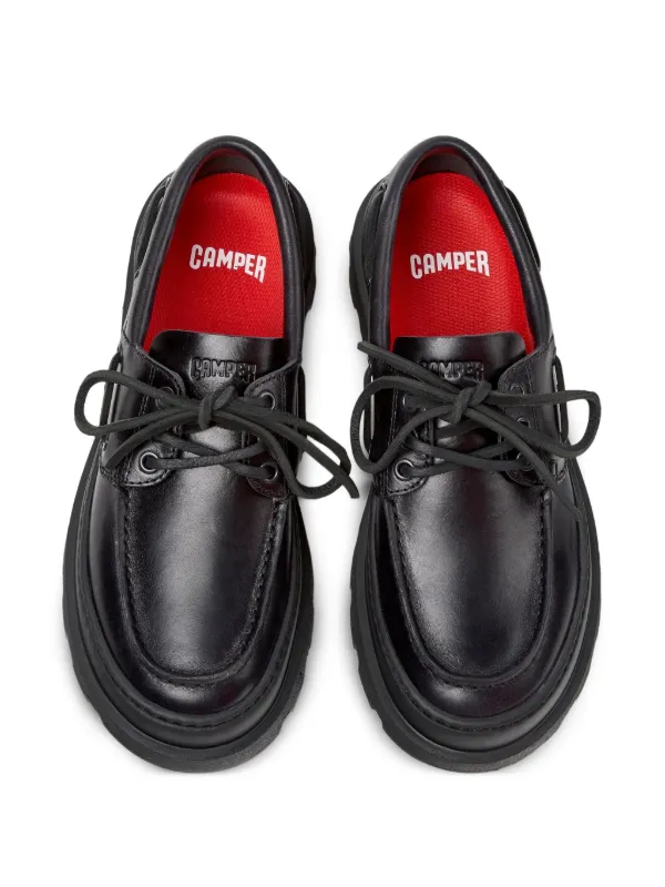 Camper レースアップ レザーシューズ | ブラック | FARFETCH JP