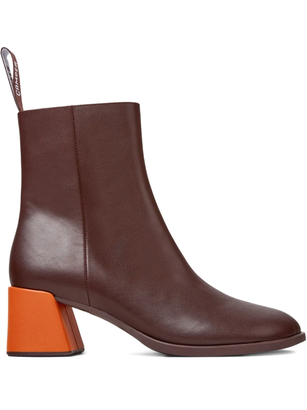 Camper Twins leather geometric-heel ankle boots Red