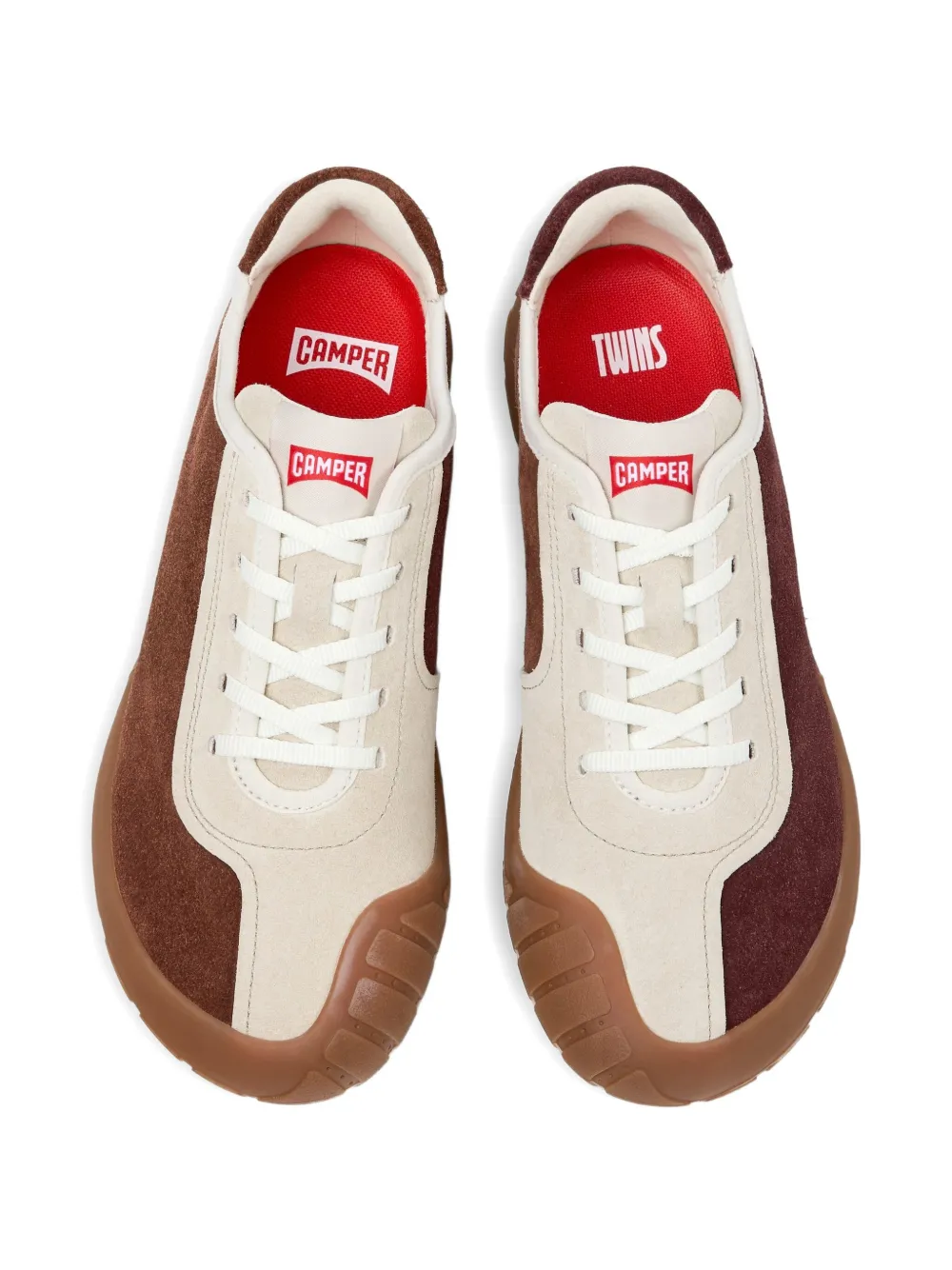 Camper Peu Path Twins suede-panel sneakers Brown