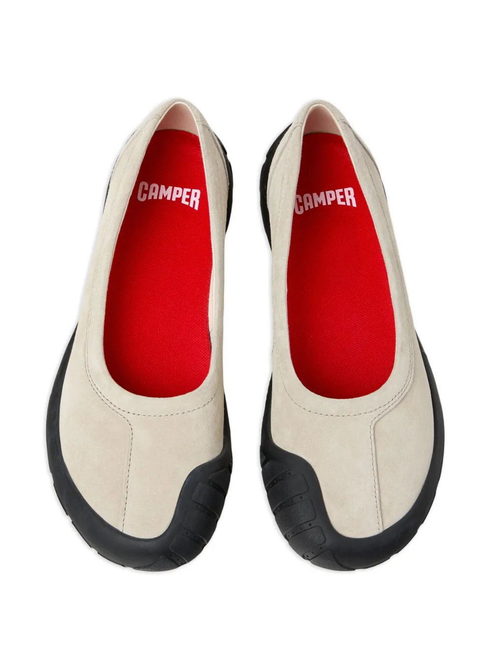 Camper Leren ballerina's Beige