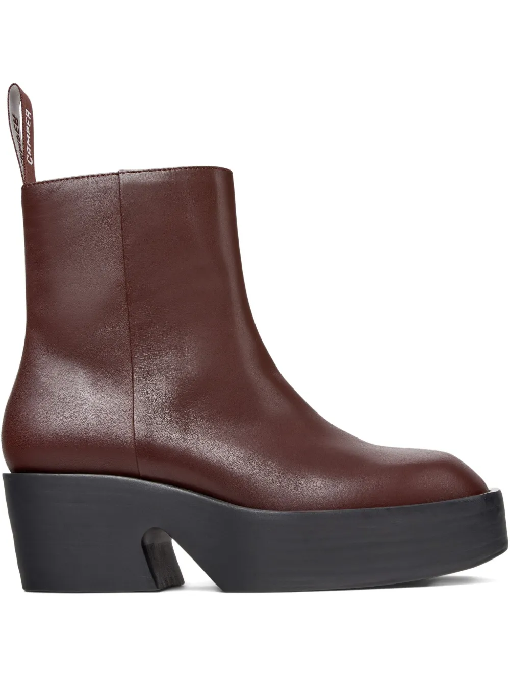 Camper Billie platform zip boots | Red | Image 1