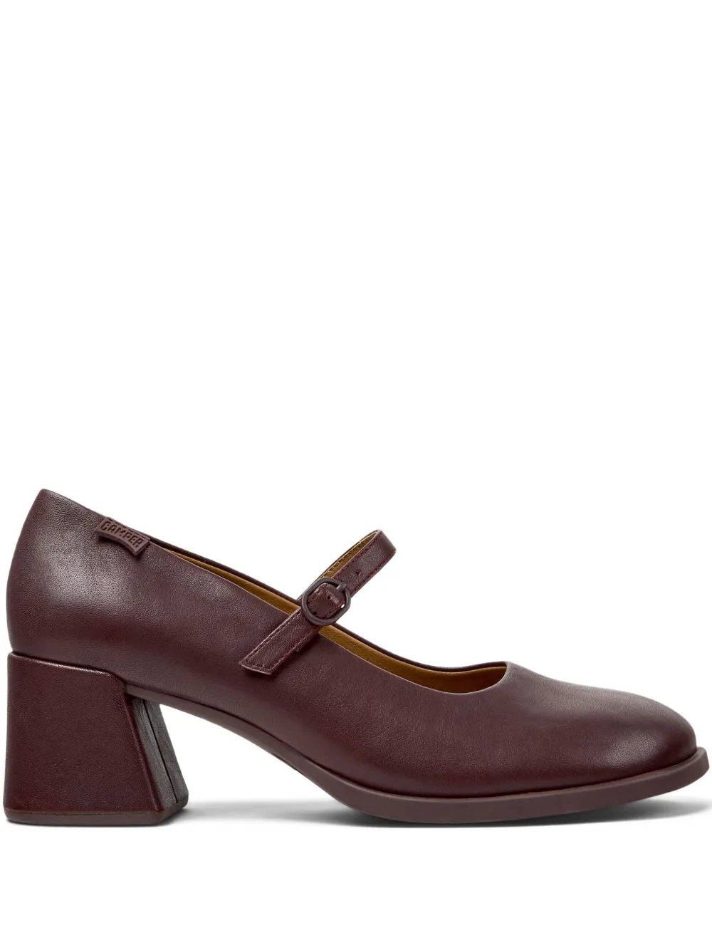 Camper buckle-strap block-heel loafers Red