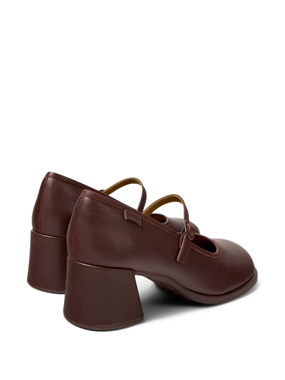 Camper Buckle-strap Block-heel Loafers In Red