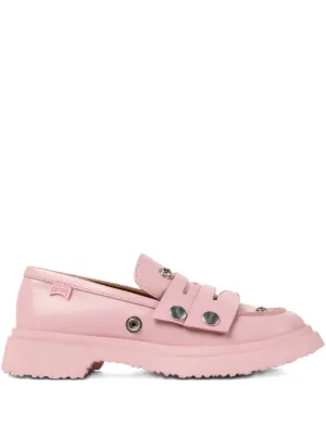 Camper Walden Twins Leather Loafers | Pink | FARFETCH