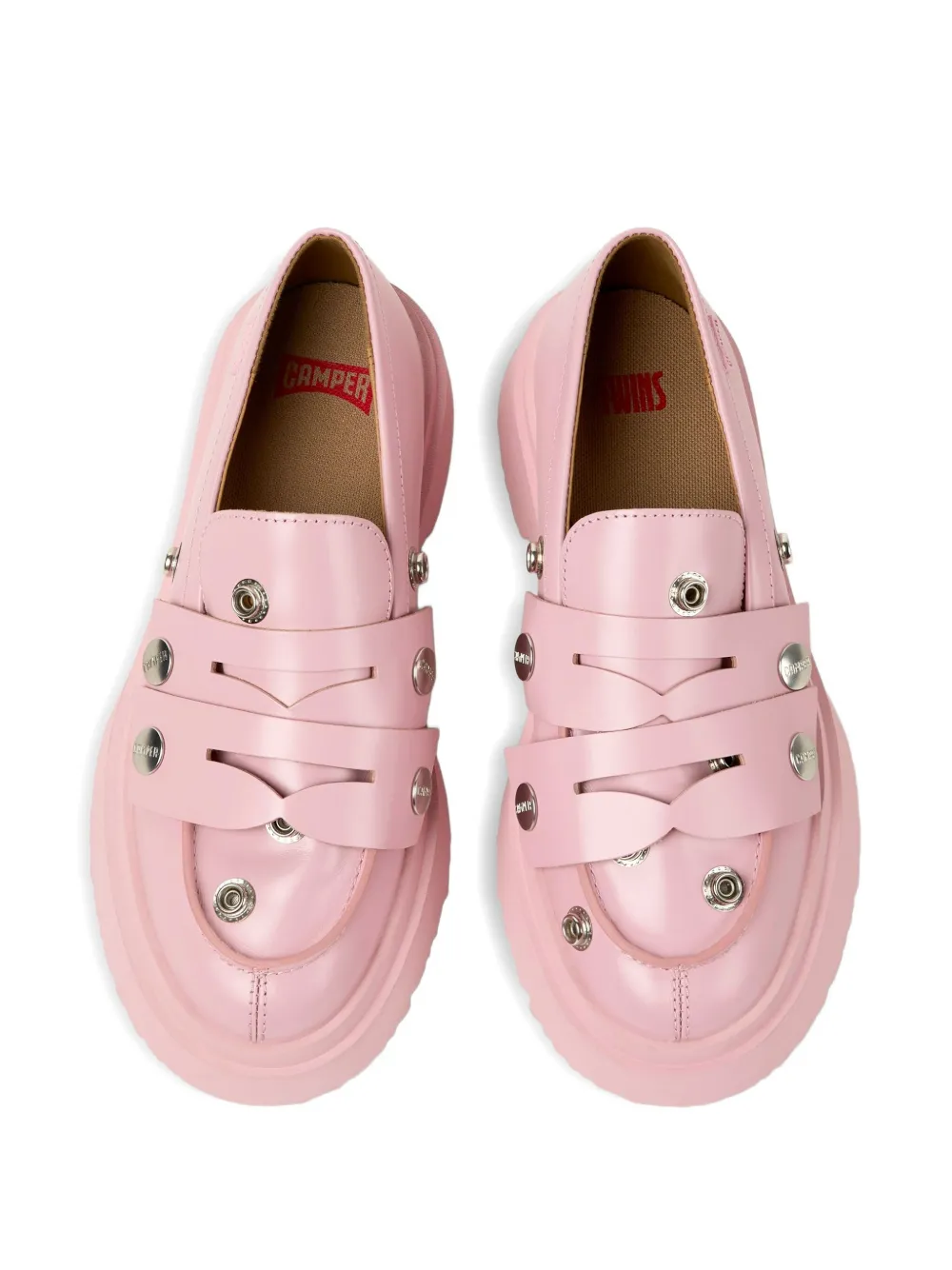 Camper Walden Twins leather loafers Pink