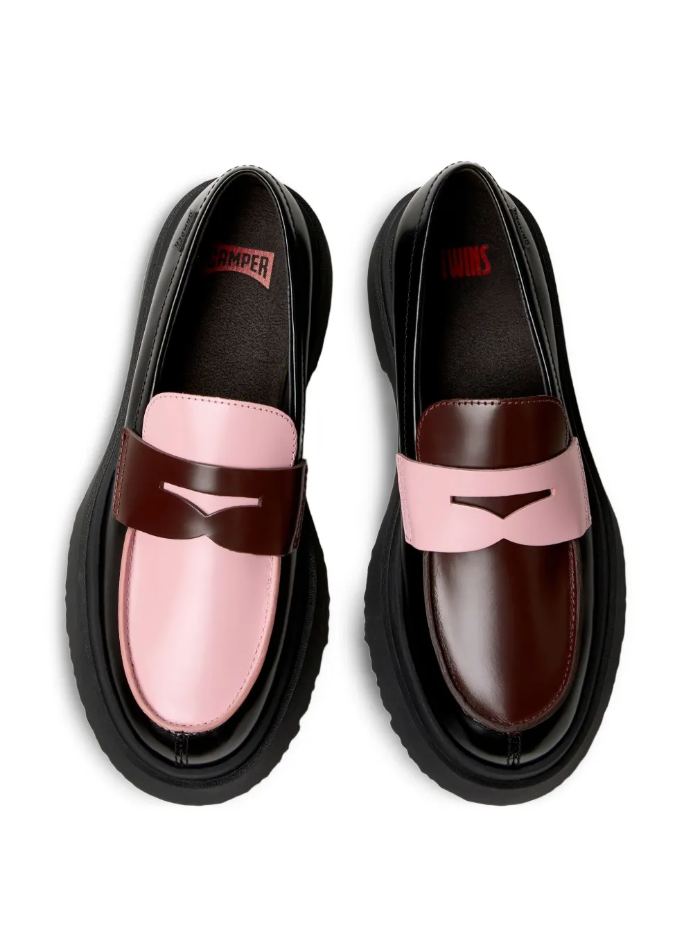 Camper Walden Twins leather loafers Black