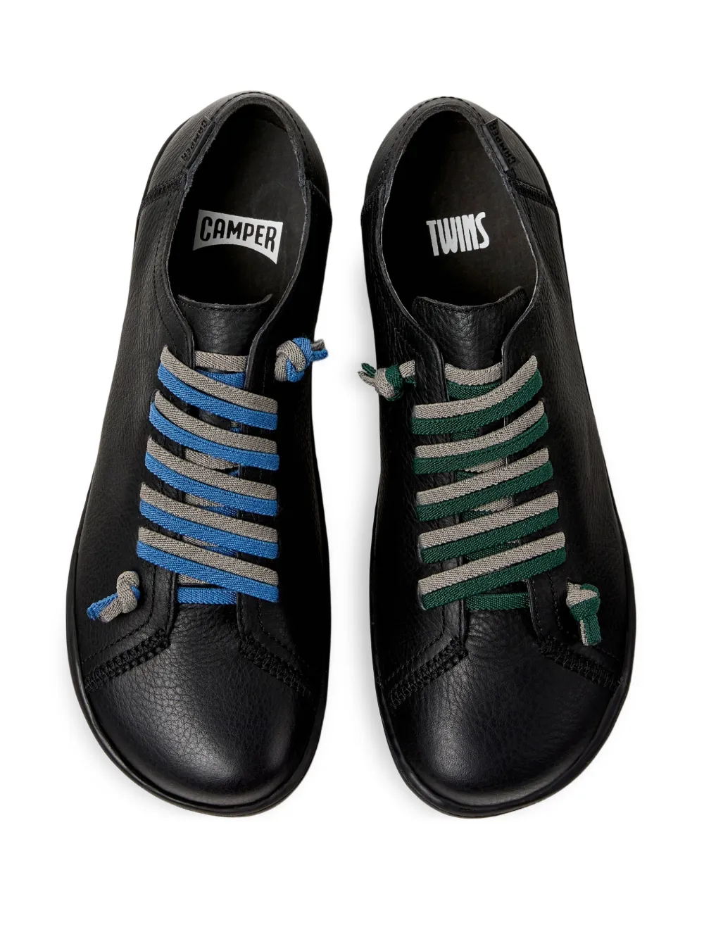 Camper Peu Twins leather lace-up sneakers Black