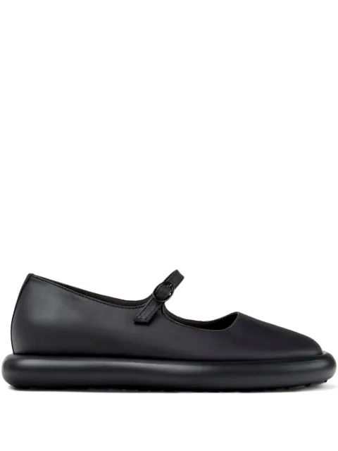Camper Onda leather buckled flat pumps
