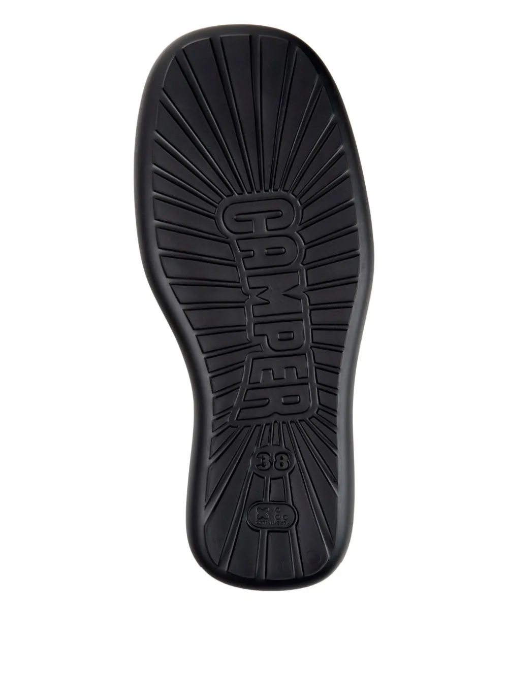 Camper Onda leather buckled flat pumps Black