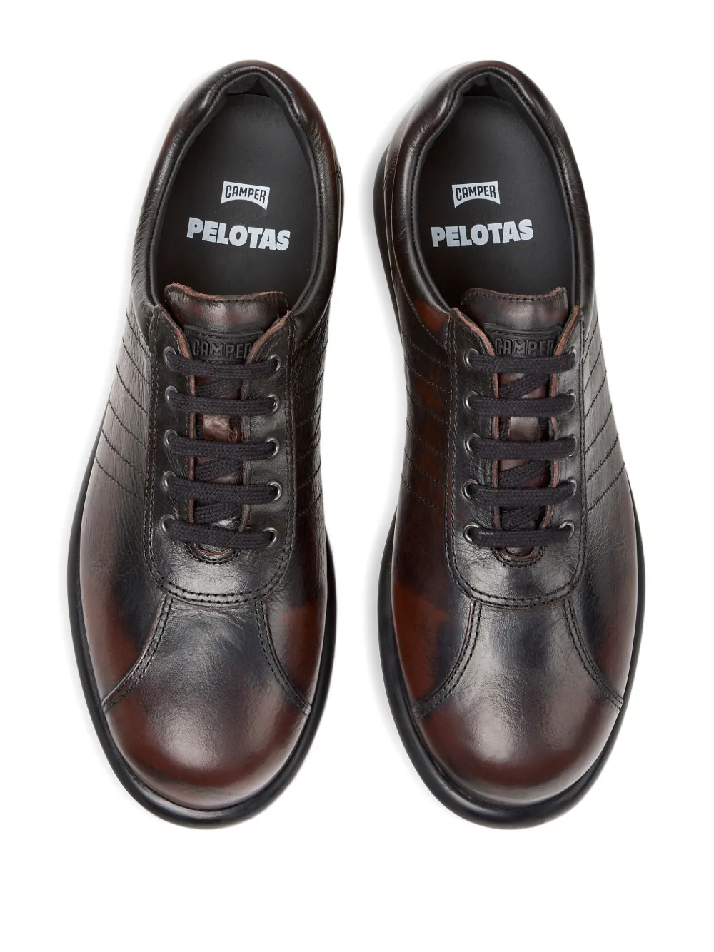 Camper Pelotas Leather Lace-up Sneakers In Red