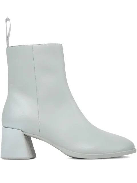 Camper leather zip-fastening block-heel boots