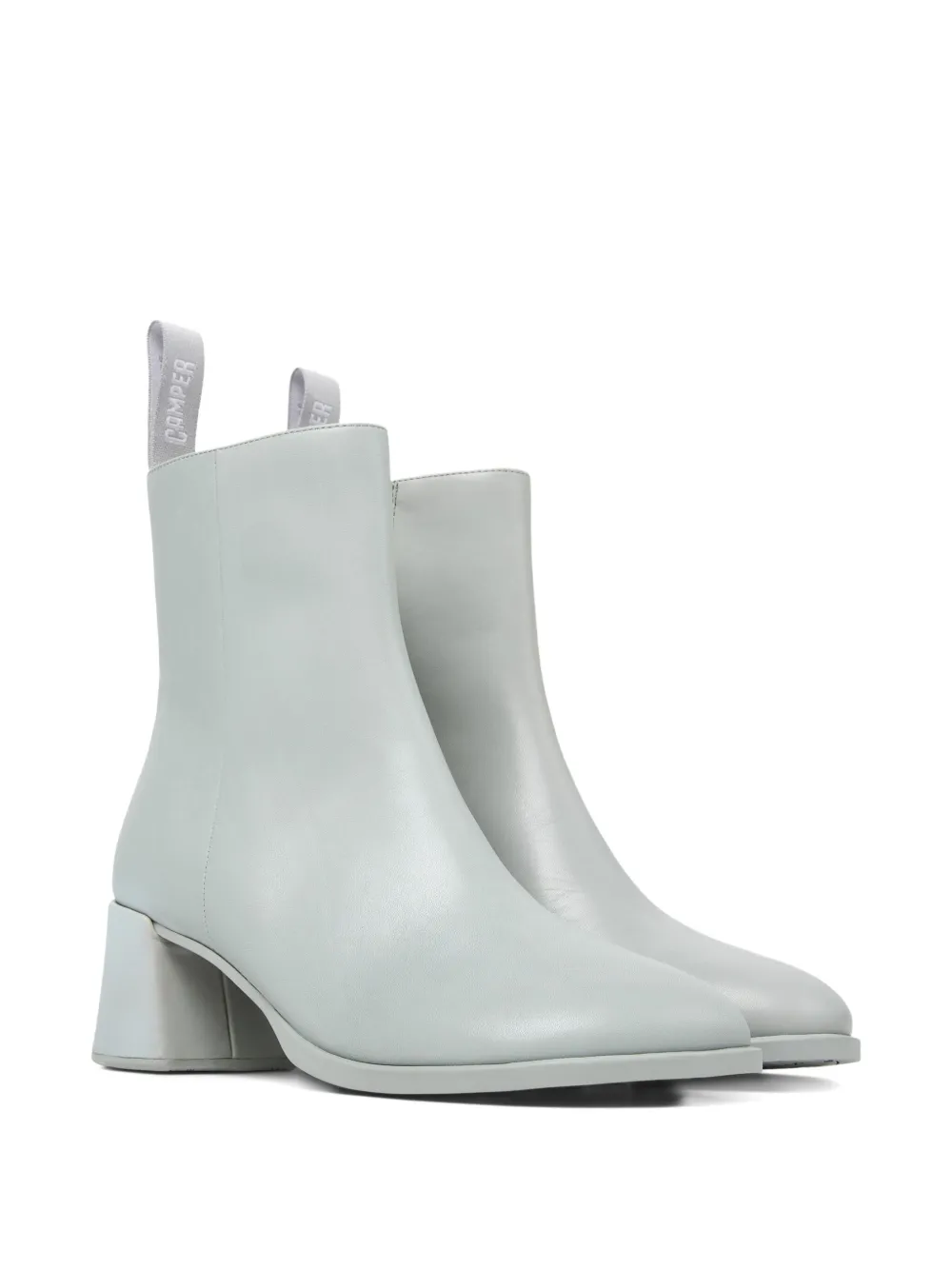 Camper leather zip-fastening block-heel boots Grey