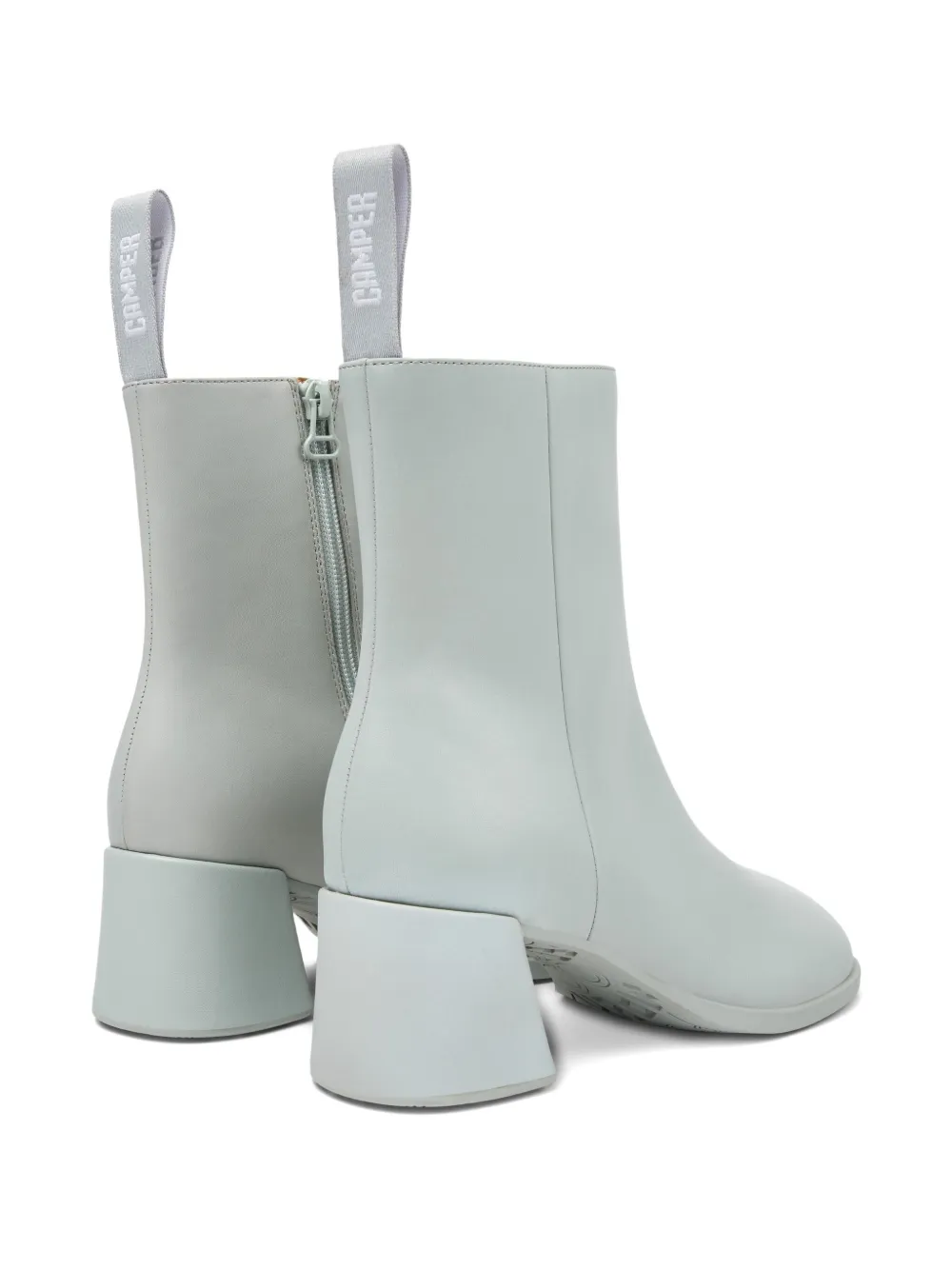 Camper leather zip-fastening block-heel boots Grey
