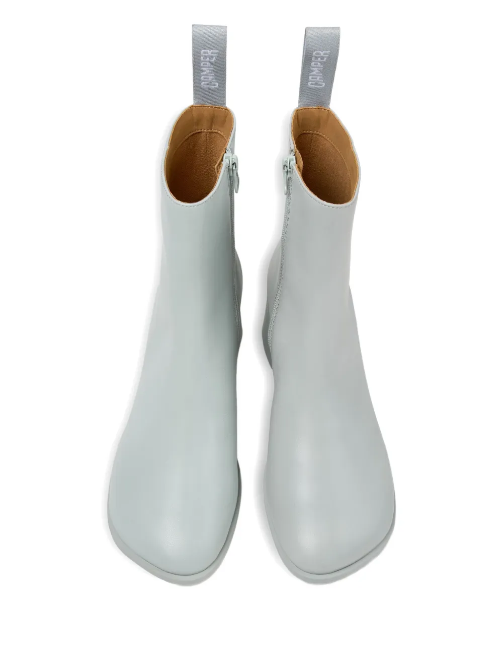 Camper leather zip-fastening block-heel boots Grey