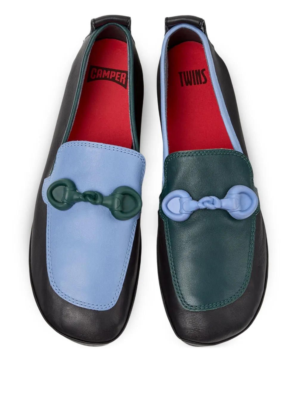 Camper Right Nina Mismatched Loafers In Multi
