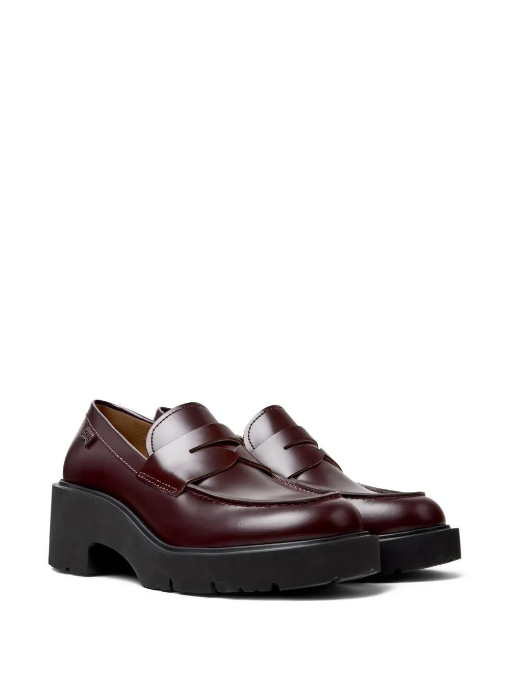 Camper Milah leather penny loafers Red