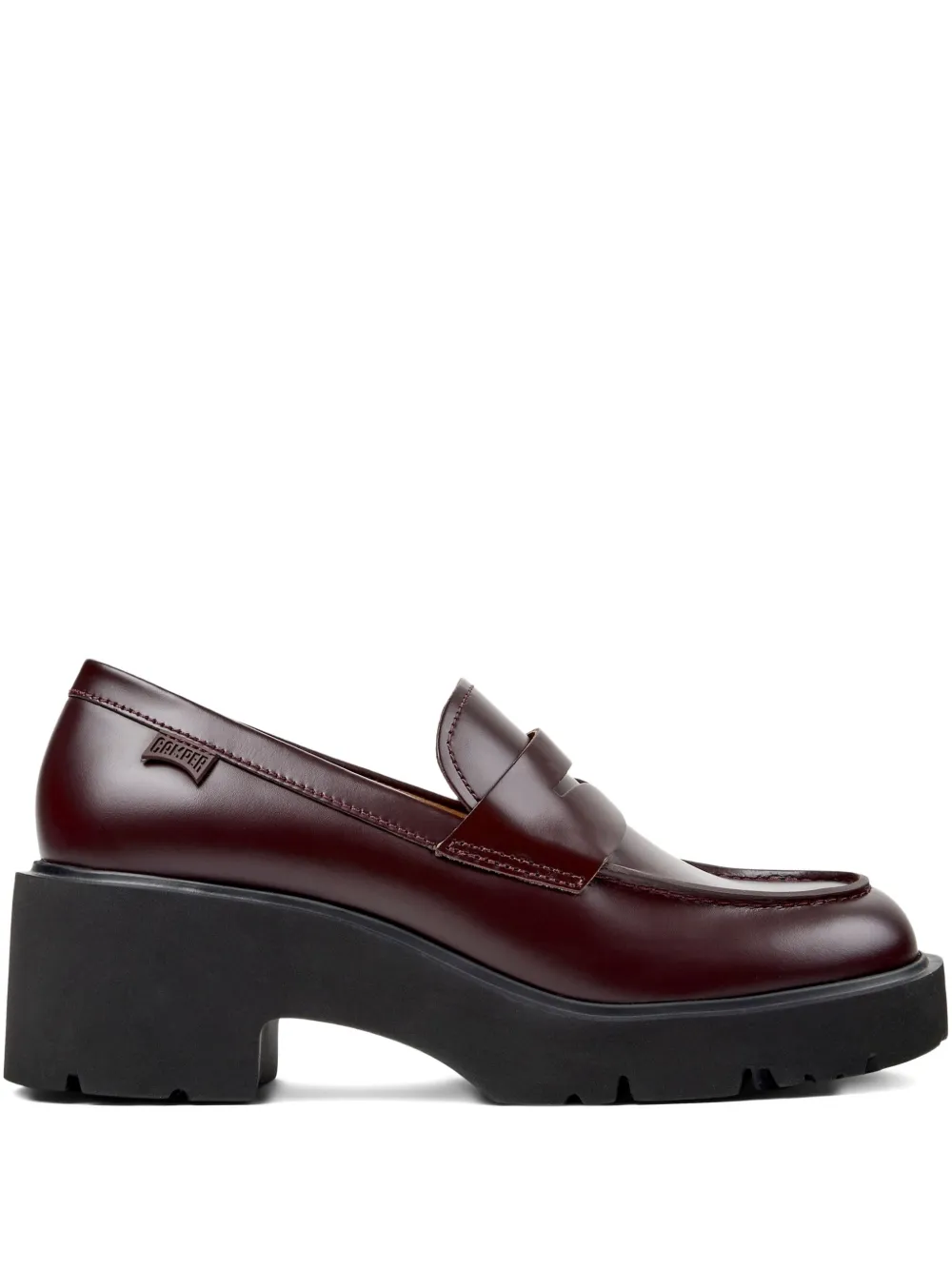 Camper Milah leather penny loafers Red