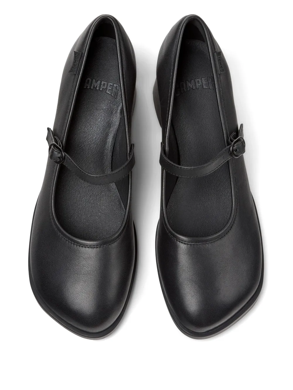 Camper leather block-heel Mary Jane shoes Black