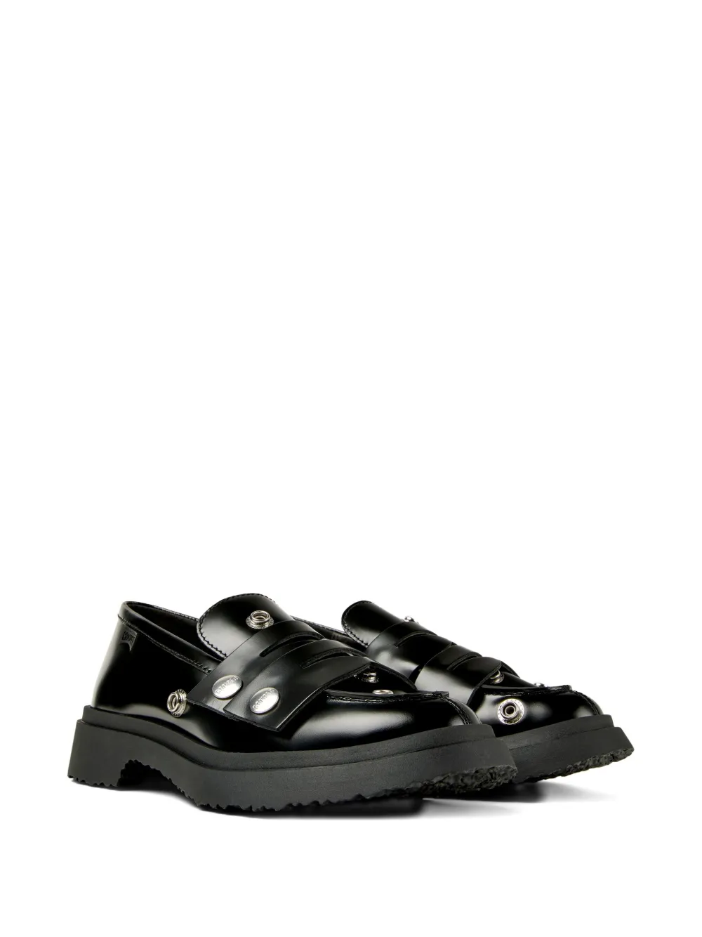 Camper leather platform loafers Black