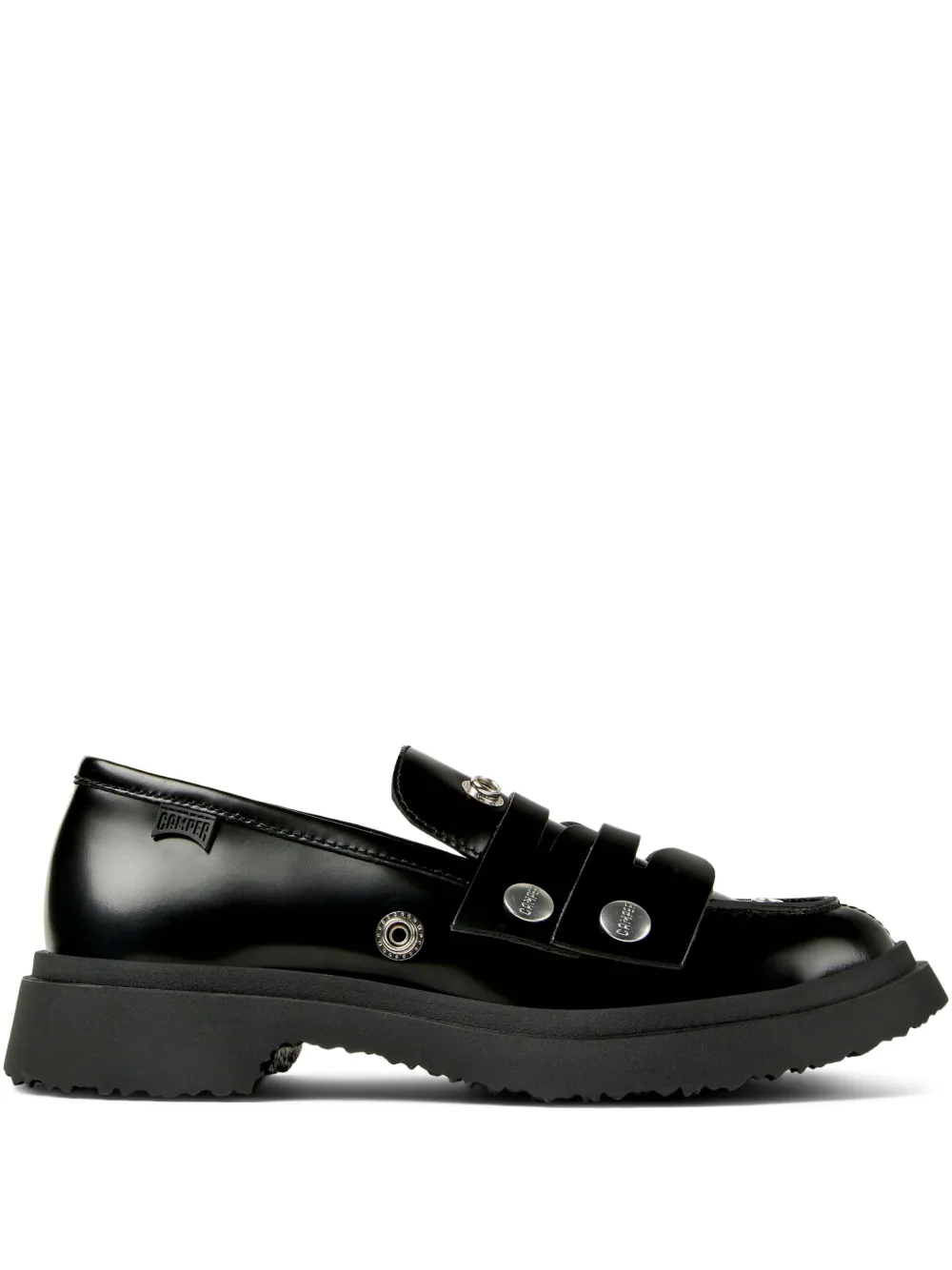 Camper leather platform loafers Black