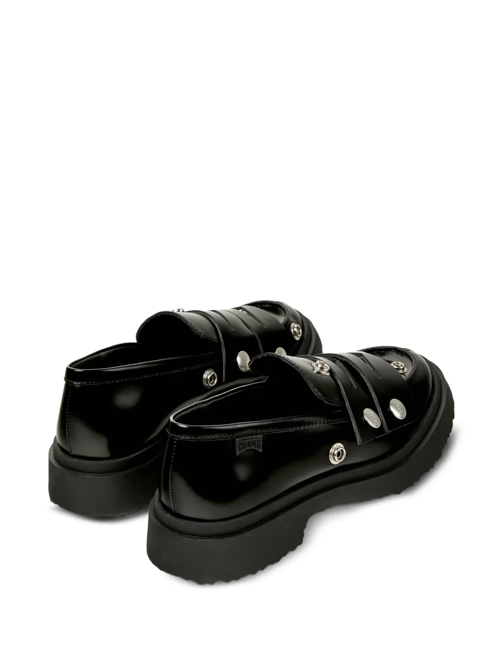 Camper leather platform loafers Black