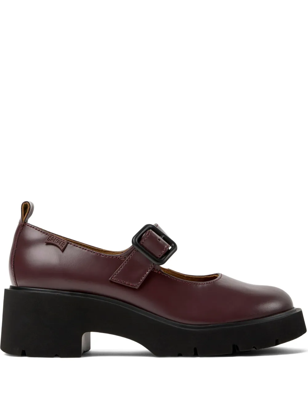Camper 54mm Milah buckle-strap platform pumps Red