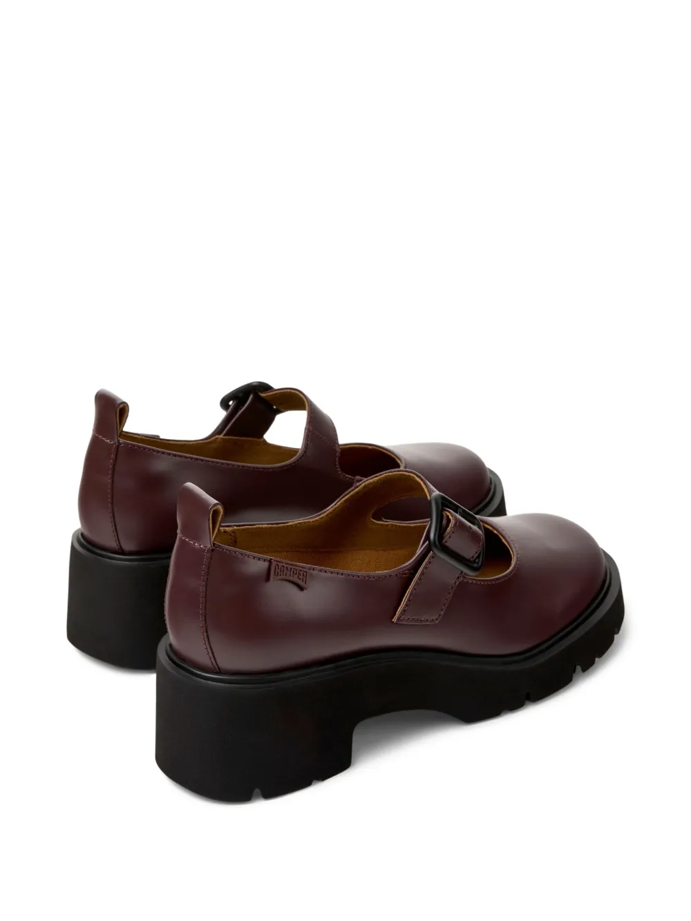 Camper 54mm Milah buckle-strap platform pumps Red