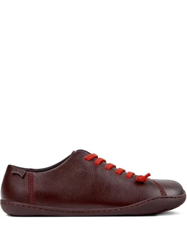Camper Peu Cami Leather lace-up Sneakers Red FARFETCH IN