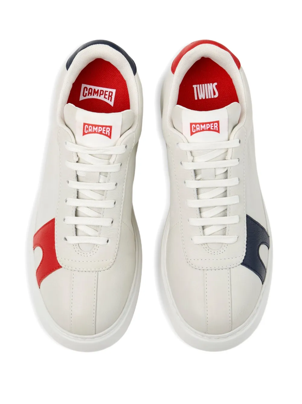 Camper K21 Twins leather panelled sneakers White