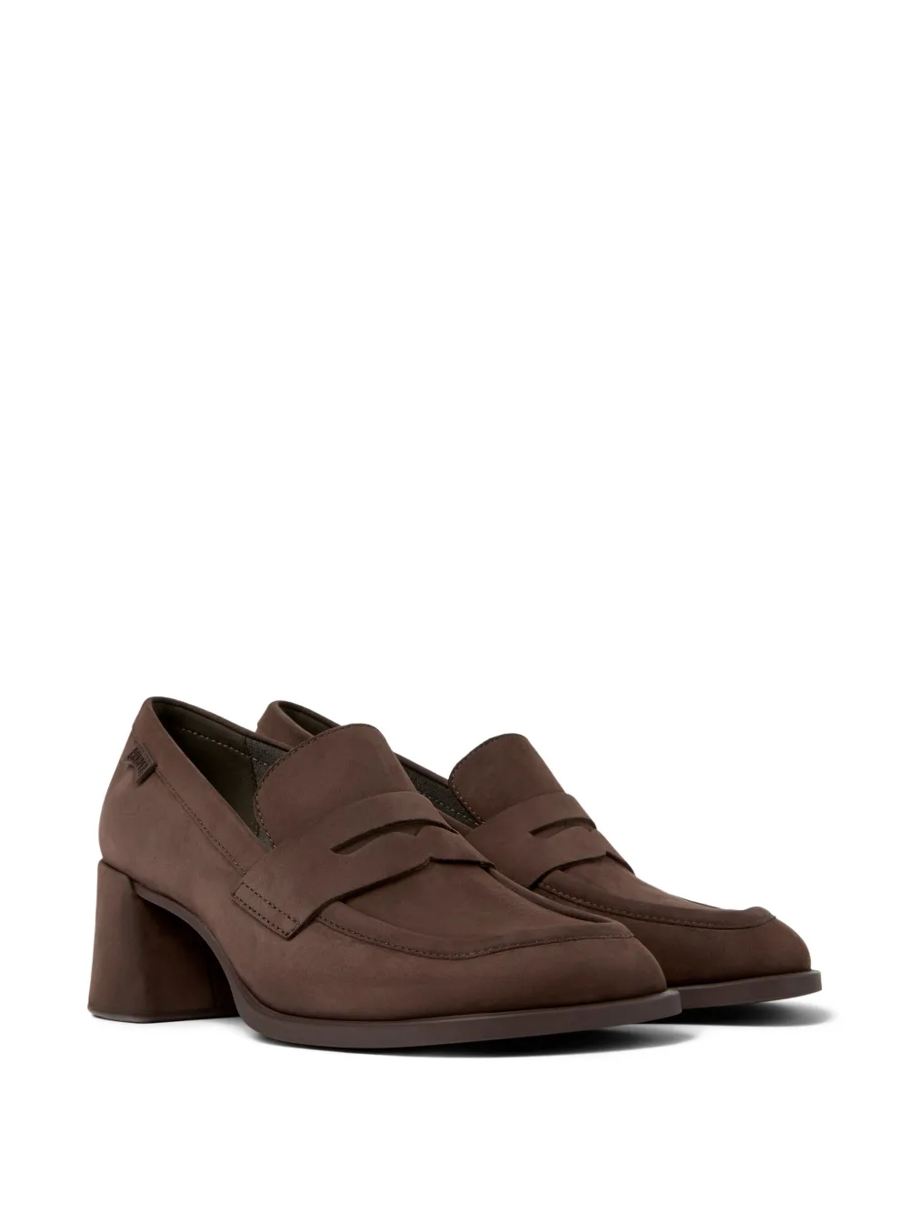 Camper 65mm Kora block-heel penny pumps Brown