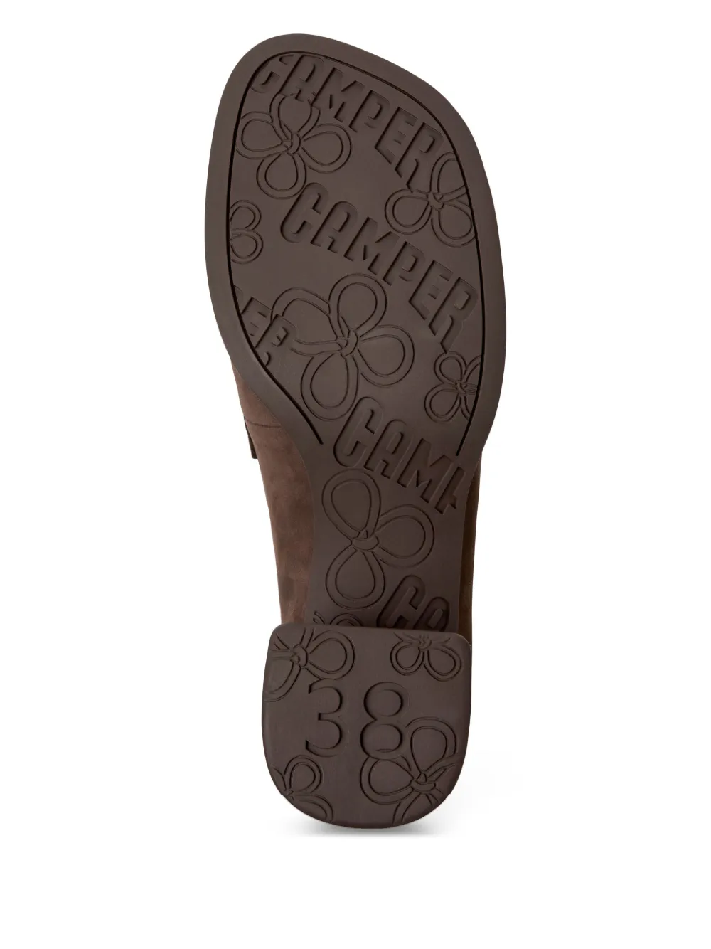 Camper 65mm Kora block-heel penny pumps Brown