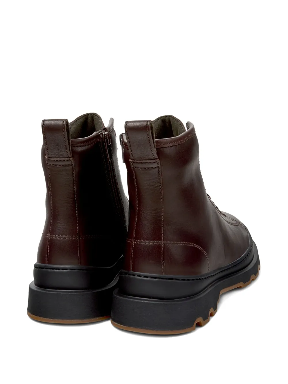 Camper Brutus lace-up leather combat boots Brown
