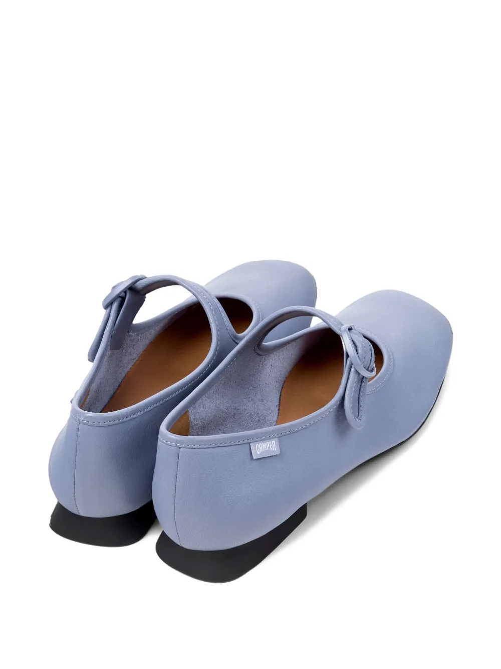 Camper Casi Myra leren ballerina's met gespband Blauw