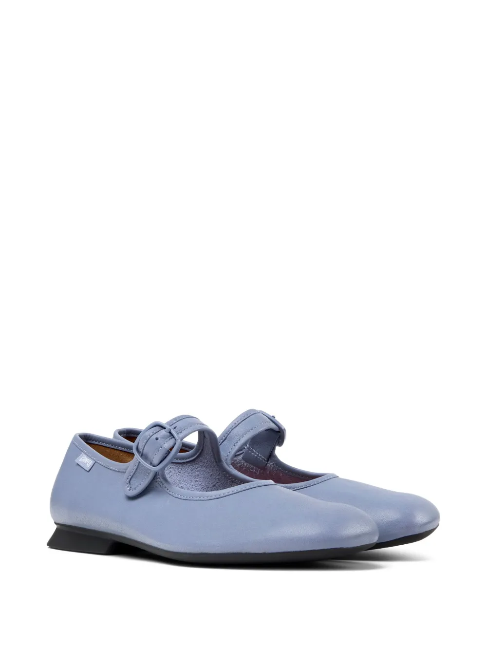 Camper Casi Myra leren ballerina's met gespband - Blauw