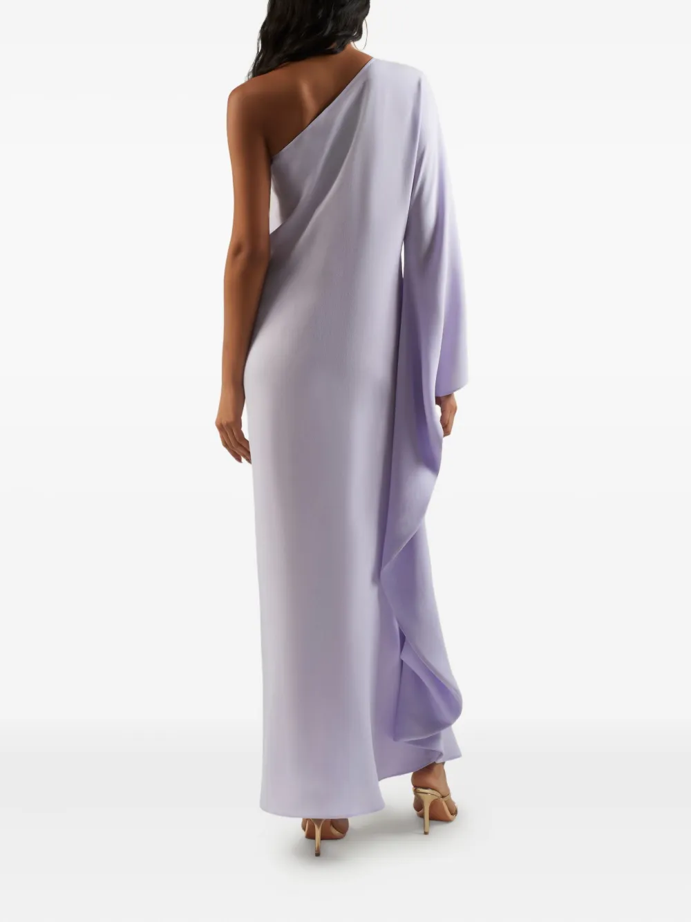 Taller Marmo one-shoulder draped maxi dress Paars