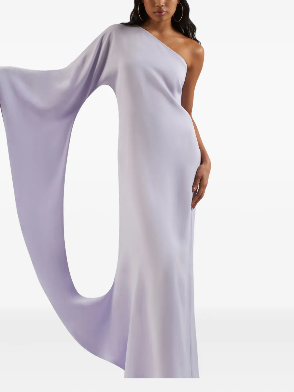 Taller Marmo one-shoulder draped maxi dress Paars