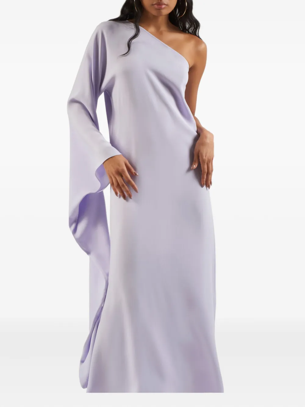 Taller Marmo one-shoulder draped maxi dress Paars