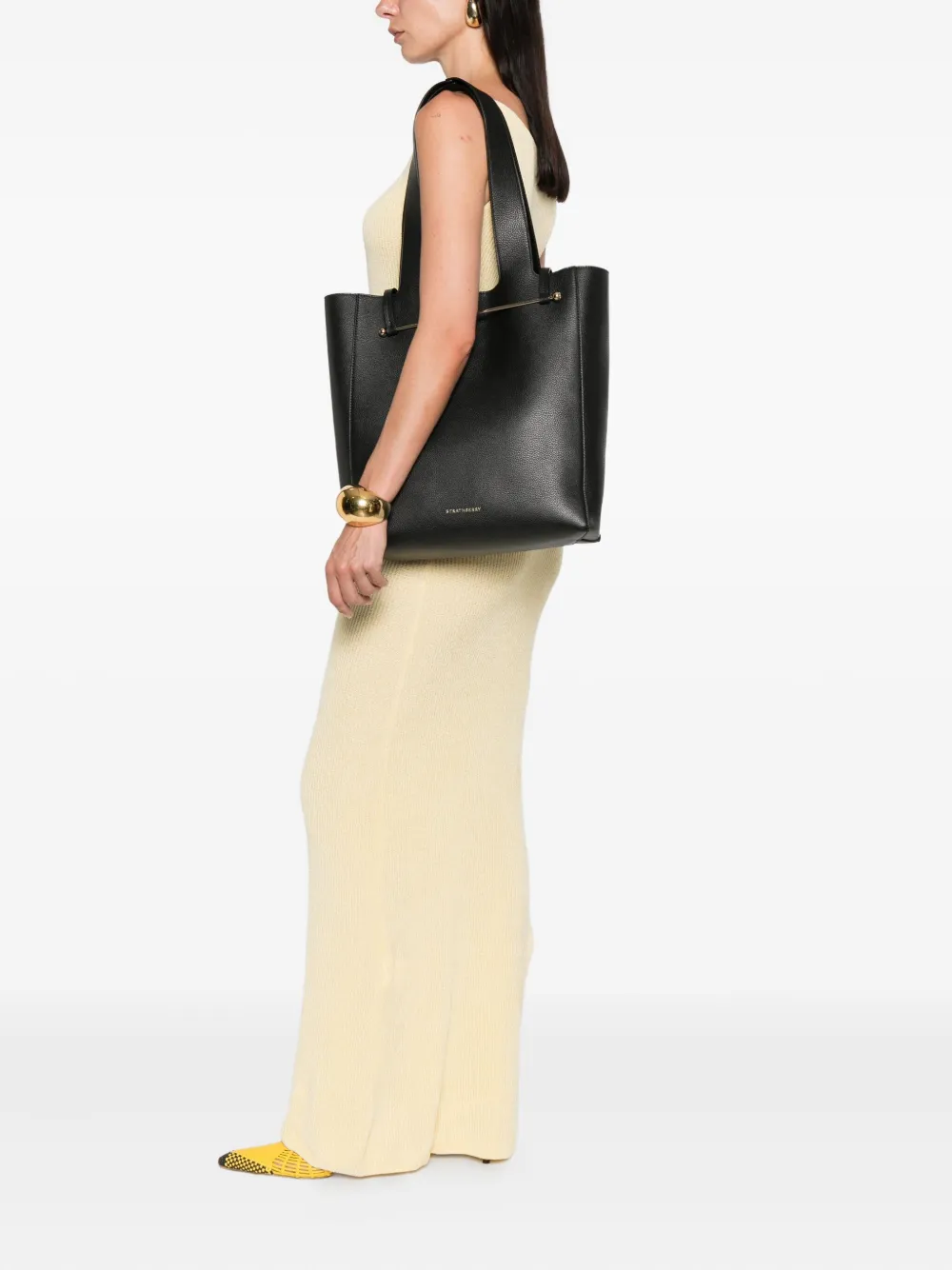 Strathberry leather knotted tote bag | Image 2