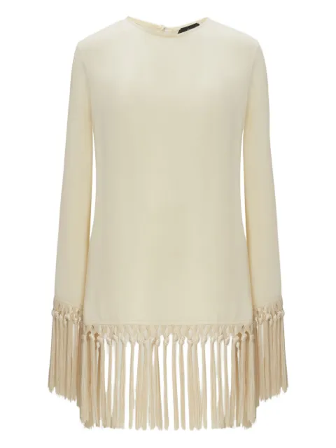 Taller Marmo fringe-trimmed mini dress