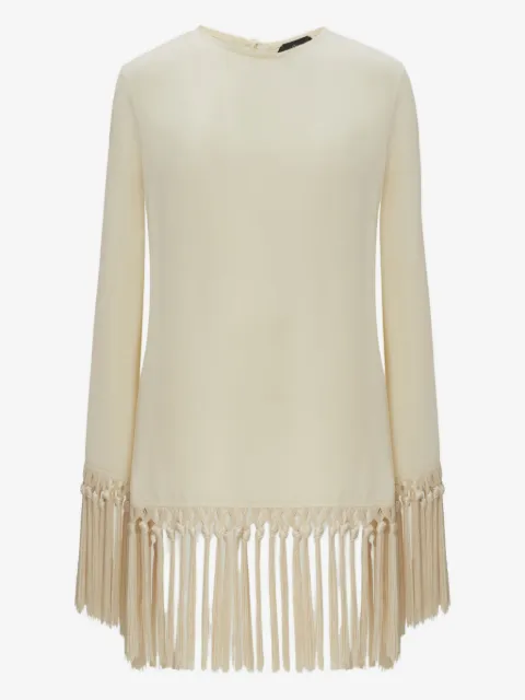 Taller Marmo fringe-trimmed mini dress