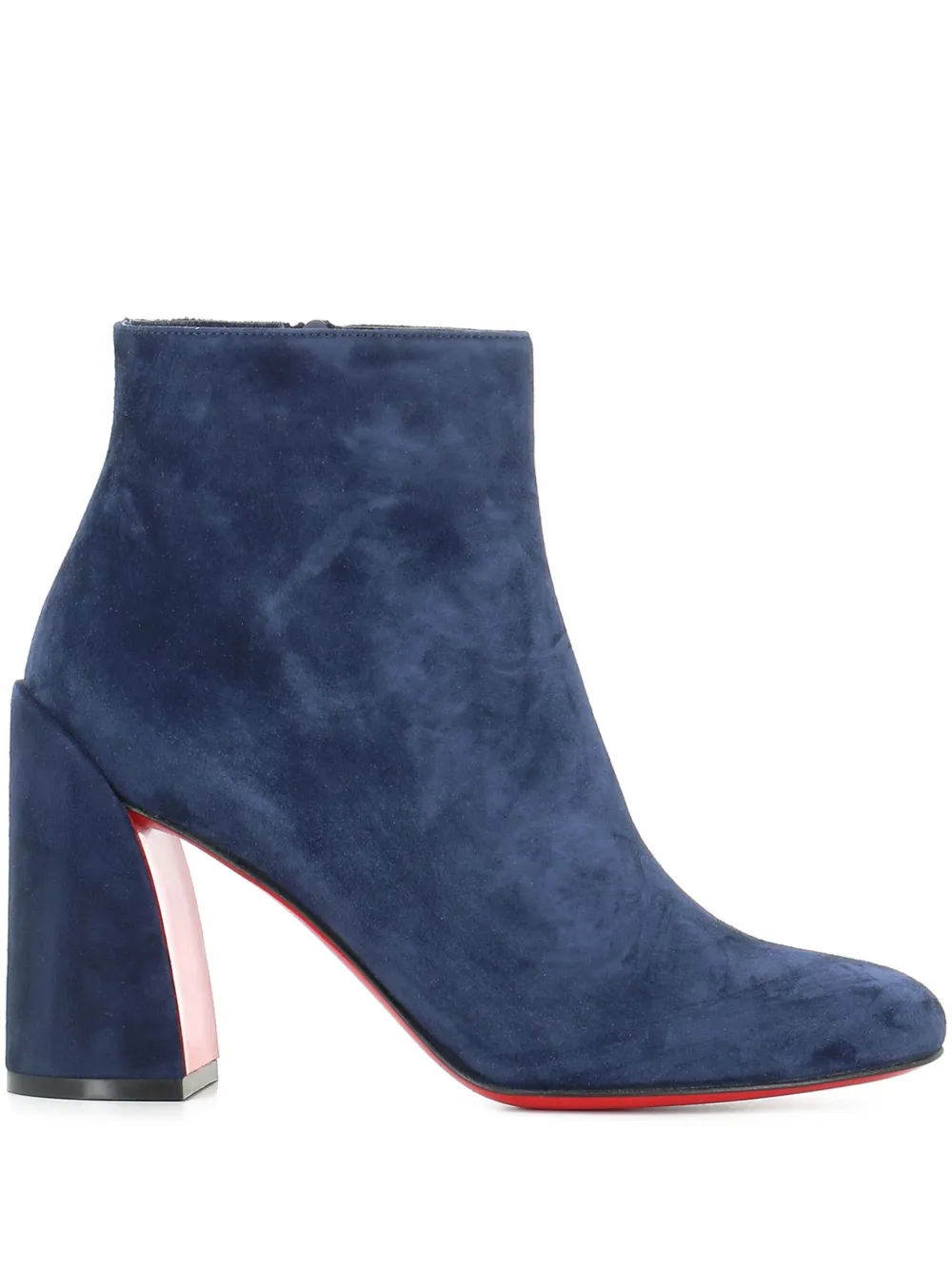 Christian Louboutin 85mm Turela block-heel suede boots | Blue | Image 1