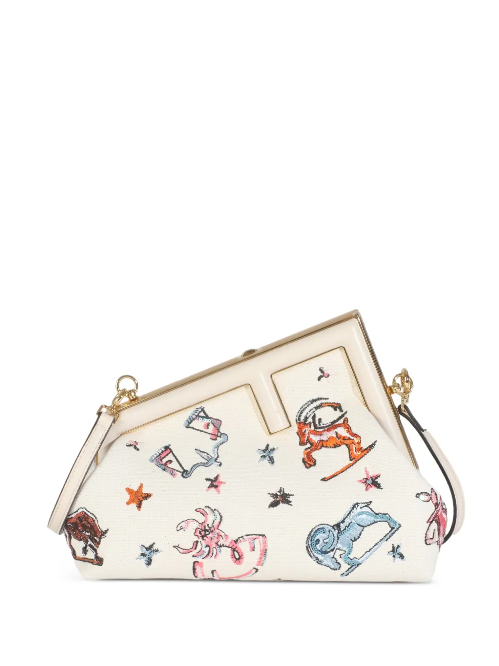 Fendi Pre-Owned Astrology Embroidered canvas bag | Neutrals | Image 1