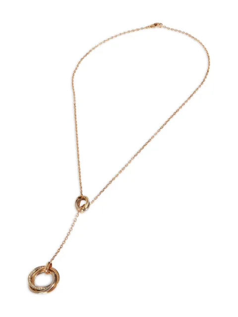 Cartier 18K white gold 3-Tone Trinity necklace