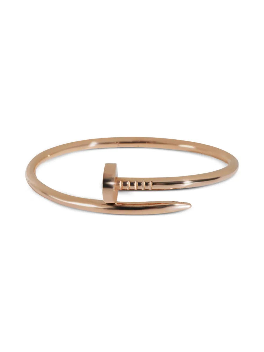 Pre-owned Cartier 18k Rose Gold Just Un Clou Bracelet